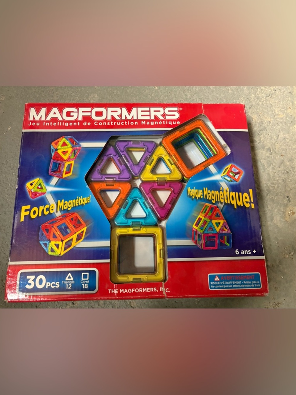 30-Piece Magnetic Construction Set - Multicolor